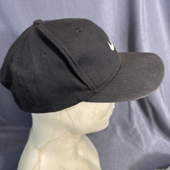Vintage 90s Nike Swoosh Black Baseball Hat Made in Taiwan Adjustable Cap Y2K - Picture 6 of 13